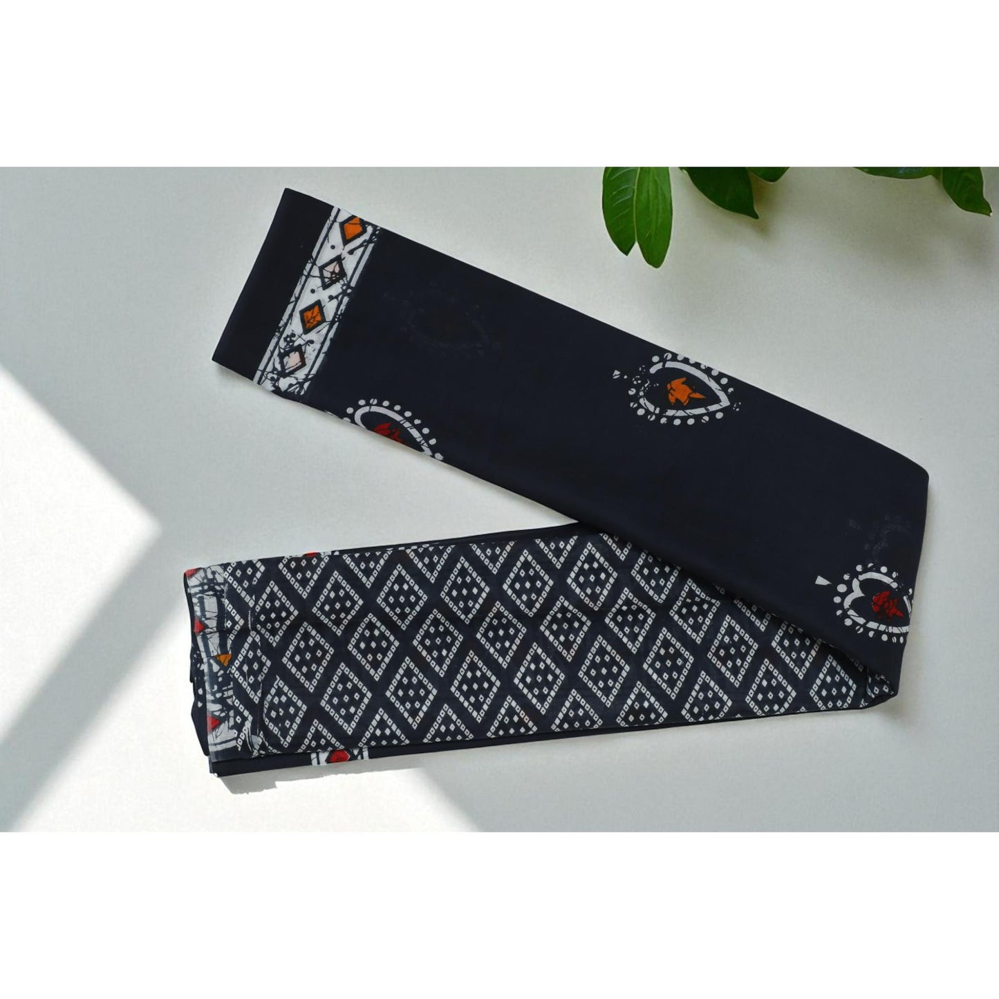 Charcoal Black Mul Cotton Saree