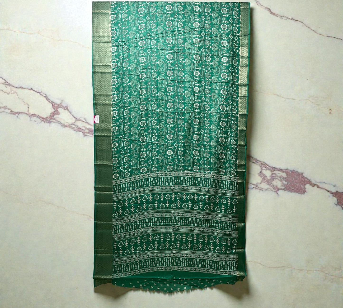 Green Worli Art Dola Silk Saree